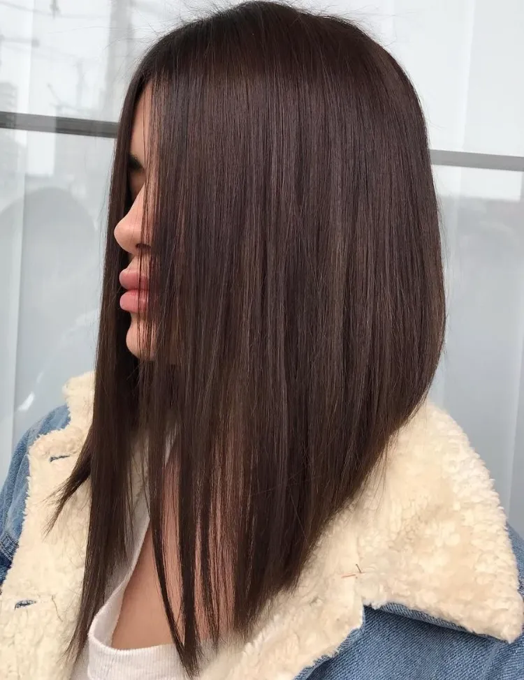 asymmetrischer Lob Frisur elongated Bob Haartrend Herbst 2021