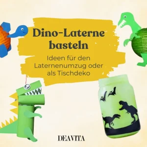 Dino Laterne basteln für den Laternenumzug oder als Tischdeko