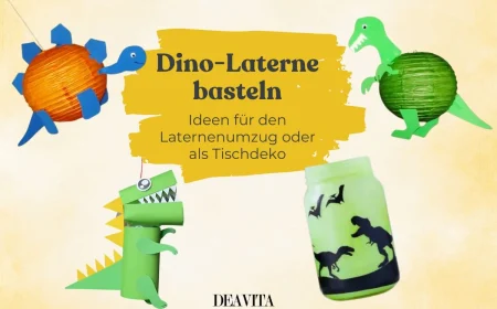 Dino Laterne basteln für den Laternenumzug oder als Tischdeko