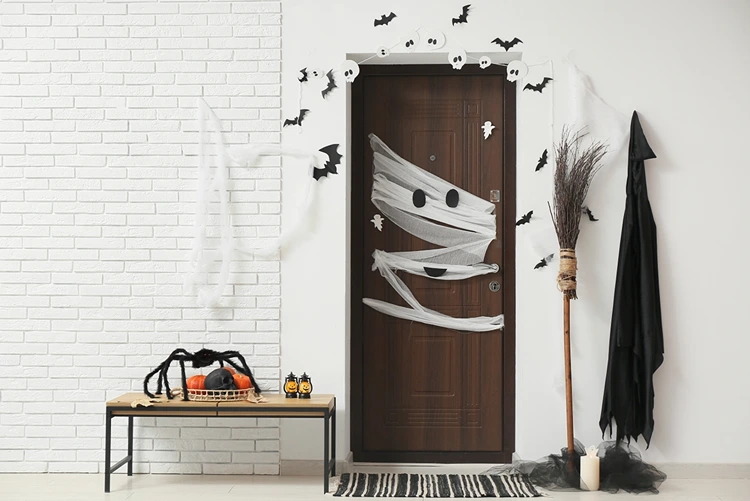 Einfache Dekoidee für die Innen- und Außenseite der Tür