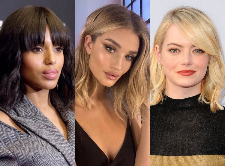 elongated Bob Trendfrisur Herbst 2021 Bob mit Pony stylen