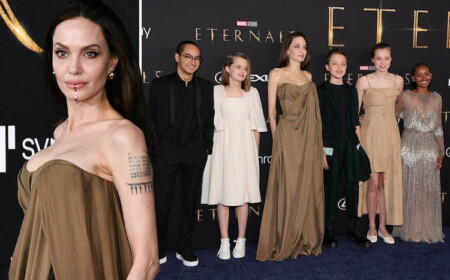 familie und tochter von angelina jolie auf der filmpremiere von eternals