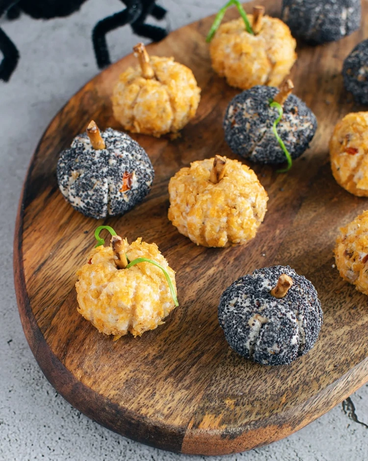 halloween fingerfood ohne backen käse kürbisse