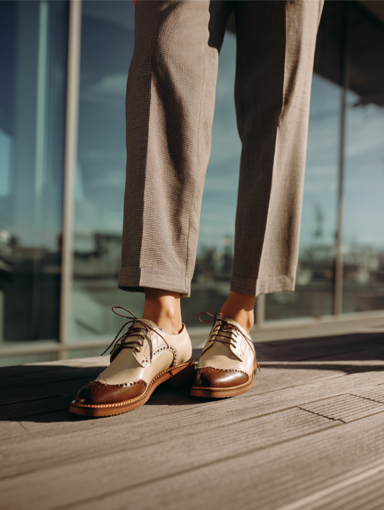 kombinieren von derby schuhen für damen – im büro stil