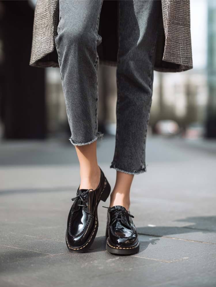 kombinieren von derby schuhen für damen – lederschuhe mit mantel