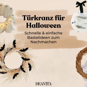 Schnellen, einfachen und günstigen Halloween Kranz basteln