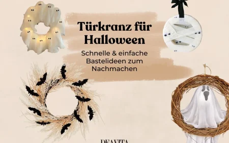 Schnellen, einfachen und günstigen Halloween Kranz basteln