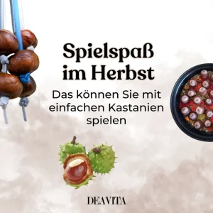 Spiele mit Kastanien selber basteln für große und kleine Kinder
