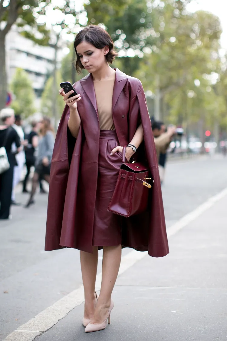 what goes with leather skirt skirt suit fall