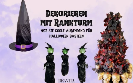Zu Halloween Deko für draußen selber machen mit Tomaten-Rankturm