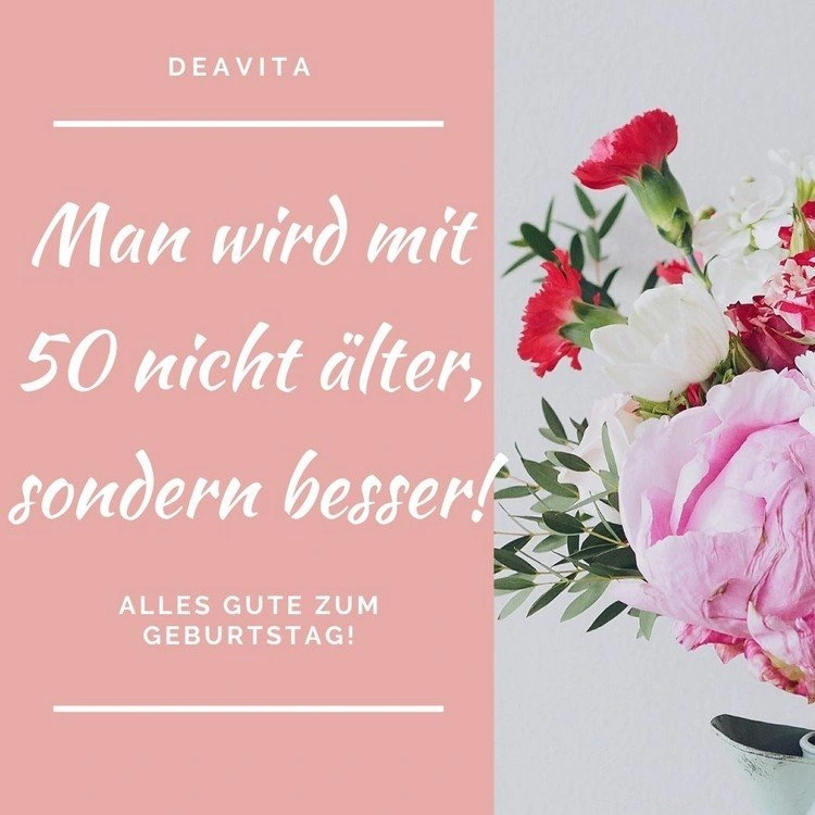 50 Geburtstag Glückwünsche-fuer-Frauen an Freundin verschicken