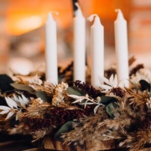 Adventskranz Boho selber binden Anleitung für Weihnachtsdeko
