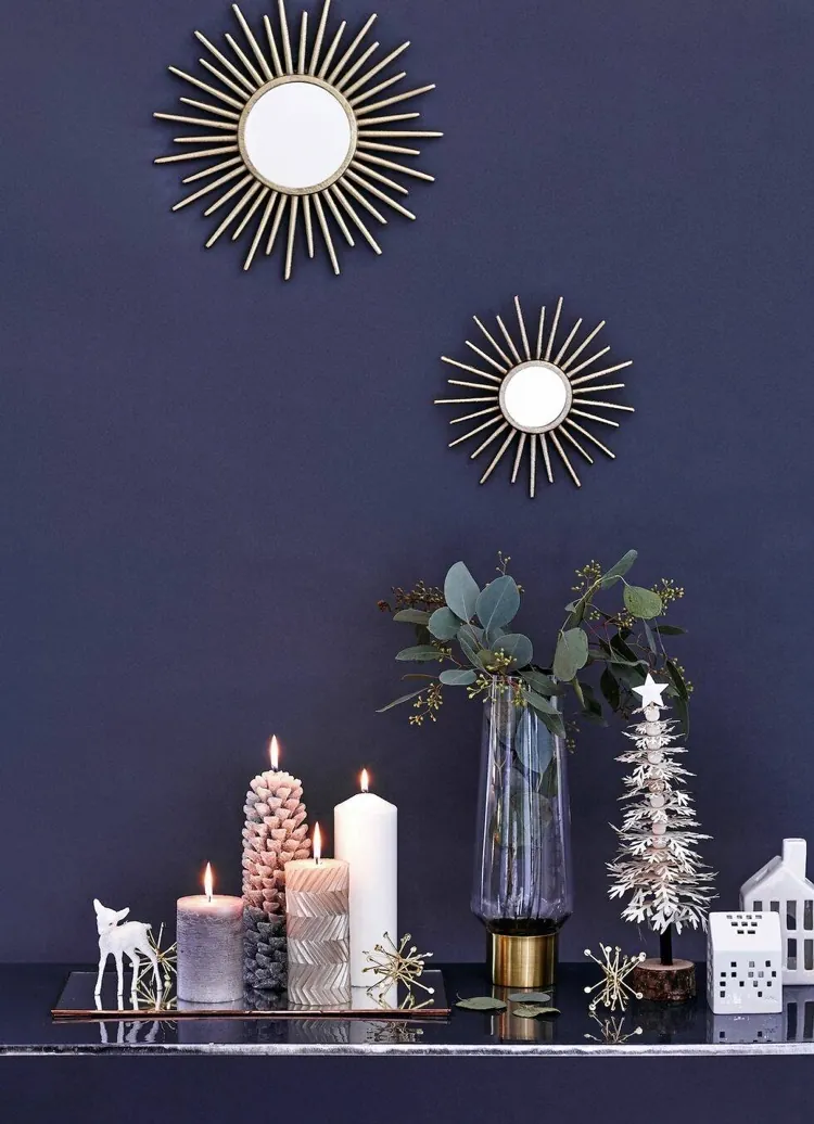 Adventskranz minimalistisch gestalten Ideen für Weihnachtsdeko
