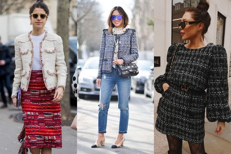 Boucle kombinieren Modetrend Herbst 2021 Jacken Trends Winter