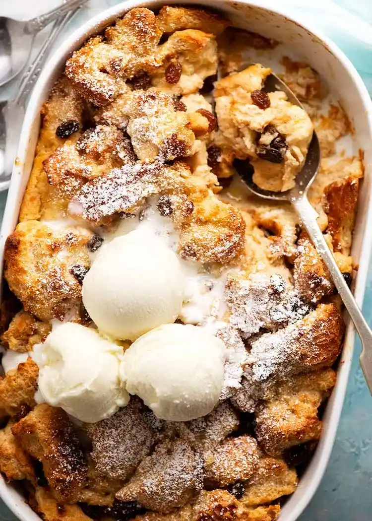 Sweet Bread Pudding with Sultana and Cinnamon Recipe