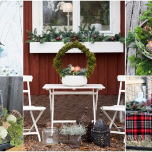 Gartentisch dekorieren Ideen für Tischdeko für draußen im Winter