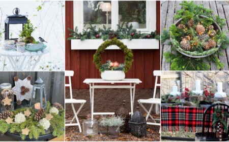 Gartentisch dekorieren Ideen für Tischdeko für draußen im Winter