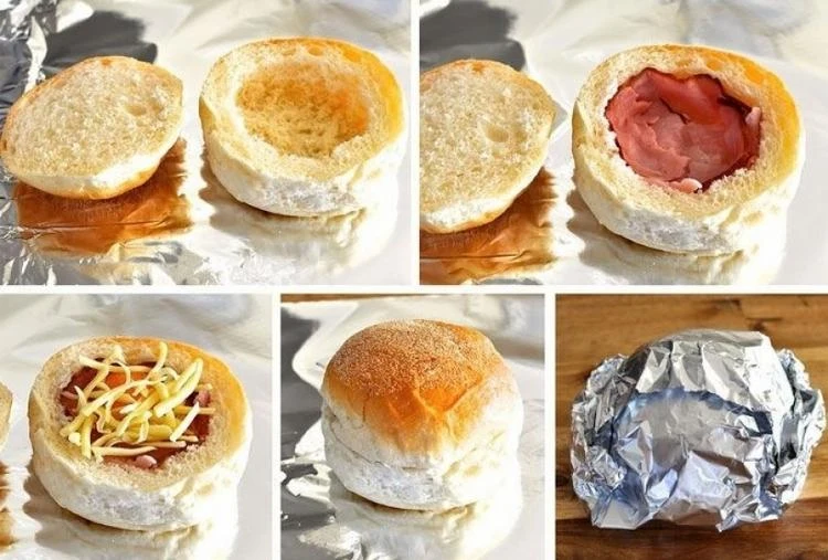 Make your own stuffed hamburger buns