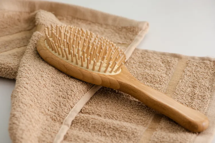 Haarbürste reinigen mit Apfelessig Hausmittel Haarbürsten Tipps