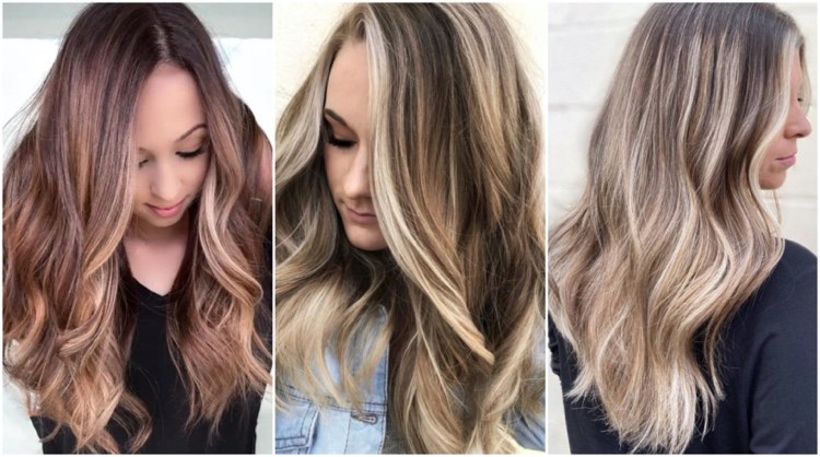Dunkle haare helle highlights