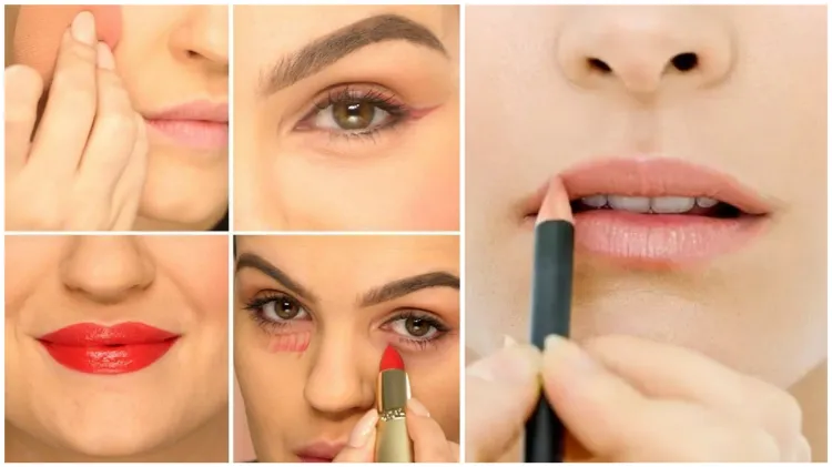 Lippenstift anders verwenden Tipps clevere Make-up Tricks und Hacks