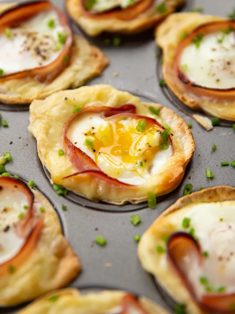 Mini Tortilla Pizza Rezept Wraps anders verden Eier Muffins Frühstück