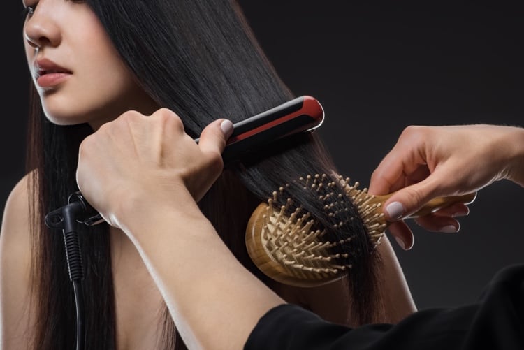 Paddelbürste zum Haare glätten wunderbar geeignet