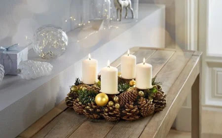 adventskranz aus tannenzapfen kiefern oder fichtenzapfen