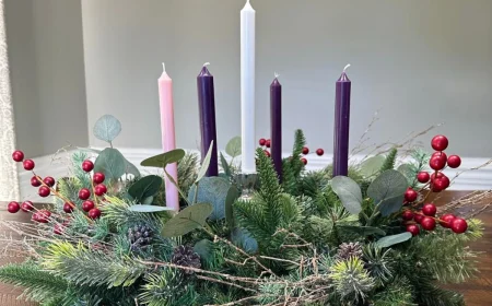 adventskranz aus tannenzweigen eukalyptus und beeren