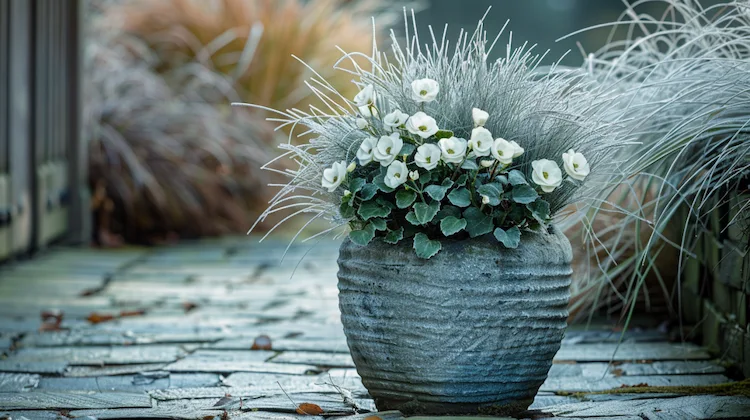 Christrose und Blauschwingel im Kübel kombinieren