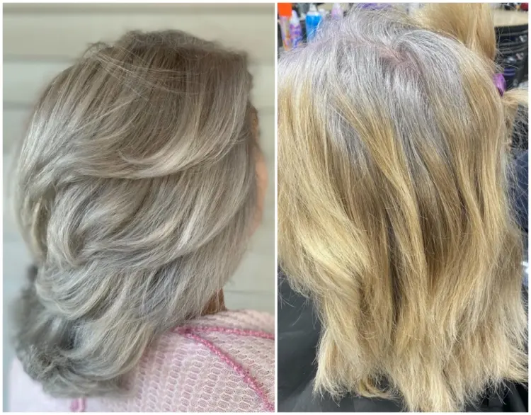 graue Haare tönen mit Hair Glossing