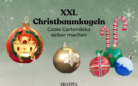 Große Weihnachtskugeln für den Garten basteln