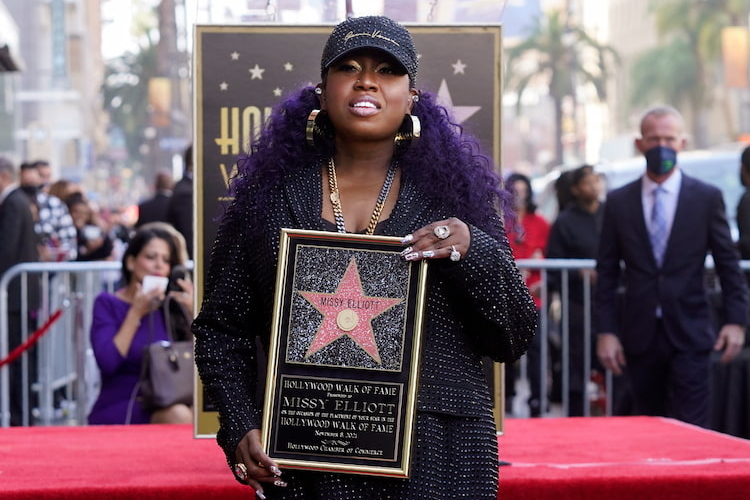 hiphop ikone missy elliott erhält zu ehren einen stern auf der walk of fame in hollywood