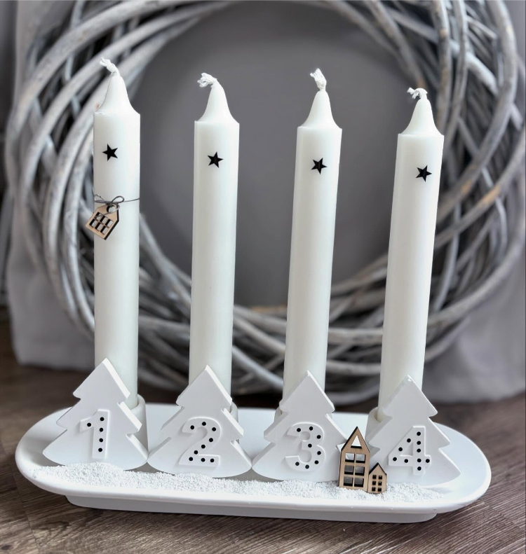 länglicher adventskranz