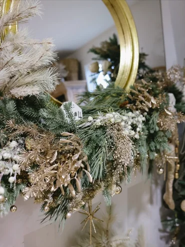 mit tannengrün dekorieren weihanchtsgirlande