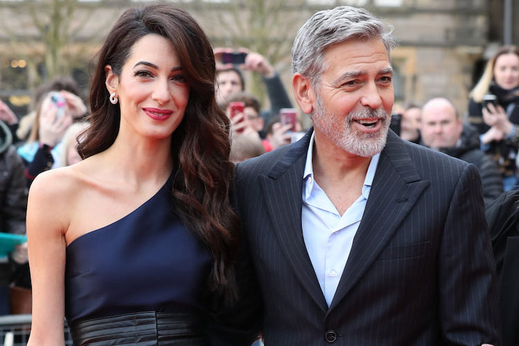 schauspieler george clooney mit seiner ehefrau amal alamuddin