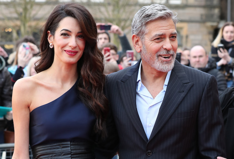 schauspieler george clooney mit seiner ehefrau amal alamuddin