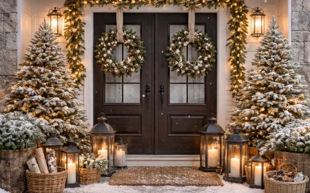Winterdeko für den Hauseingang - So schön kann es auch nach Weihnachten sein