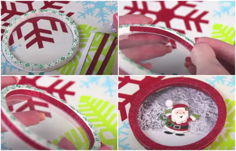 3D Weihnachtskarte Schneekugel selber machen