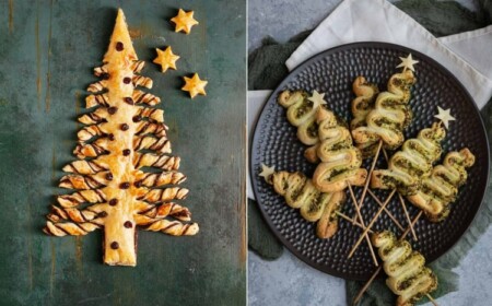 Blätterteig Tannenbaum - Rezepte für große Weihnachtsbäume und am Stiel