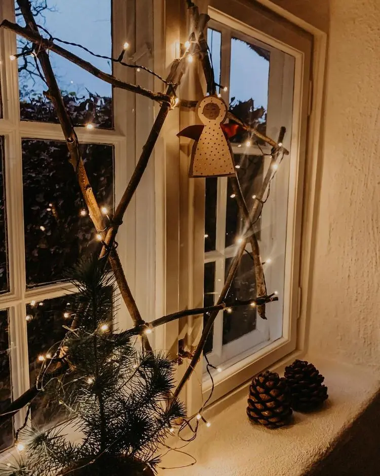 DIY Weihnachtsbeleuchtung Stern mit Lichterkette