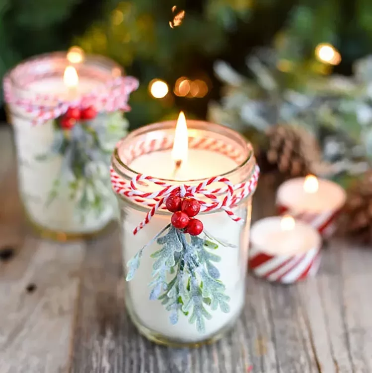 Duftkerzen im Glas selber machen DIY Weihnachtsgeschenke für Schwester