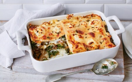 Grünkohl Kichererbsen Lasagne Pasta Auflauf vegan