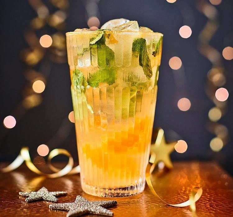 Mandarinen-Mojito Cocktail für Kinder Weihnachten Silvester