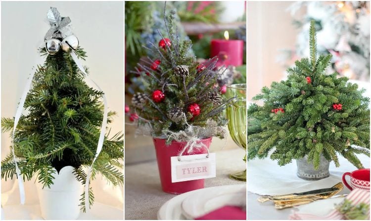 Mini Weihnachtsbaum basteln Ideen und Anleitungen
