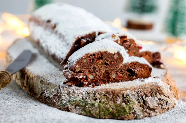 Schoko Stollen Rezept Christstollen formen ohne Backform