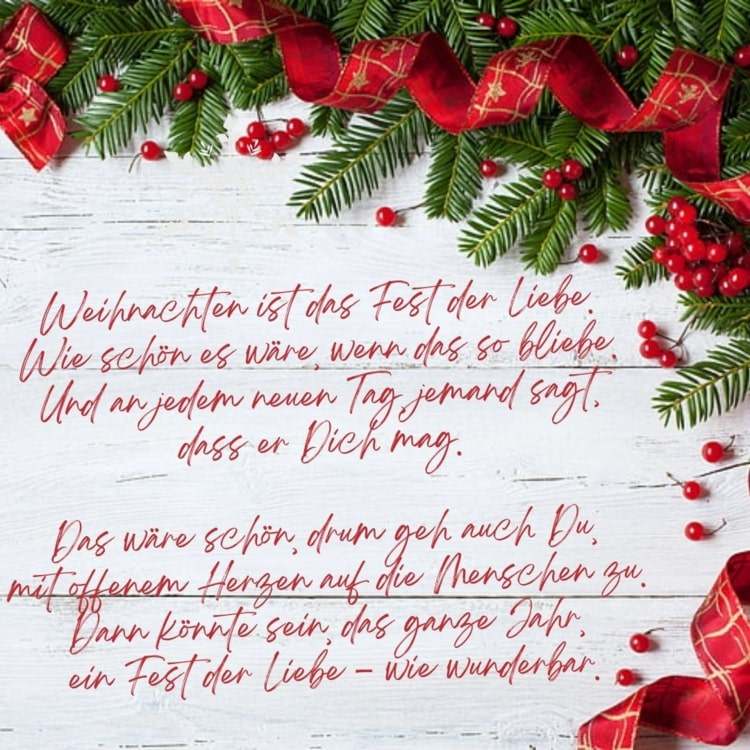 Weihnachtsgrüße 2021 - Weihnachten ist das Fest der Liebe