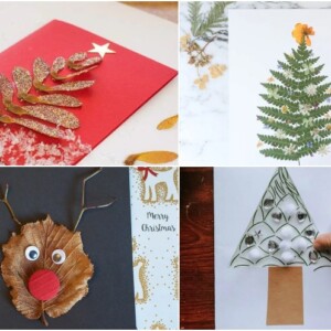 Weihnachtskarten kreativ gestalten mit Naturmotiven