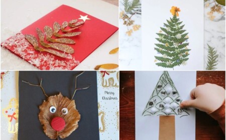 Weihnachtskarten kreativ gestalten mit Naturmotiven