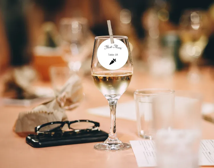 Weinglas Deko einfach Gläser markieren Silvester Party